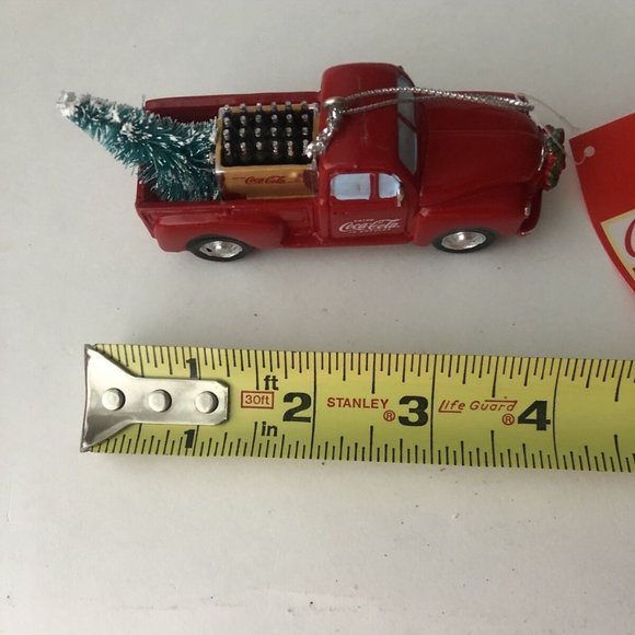 NWT Kurt Adler Coca-Cola® Vintage Red Truck Ornament-tree-bottles-green-silver - Picture 2 of 4